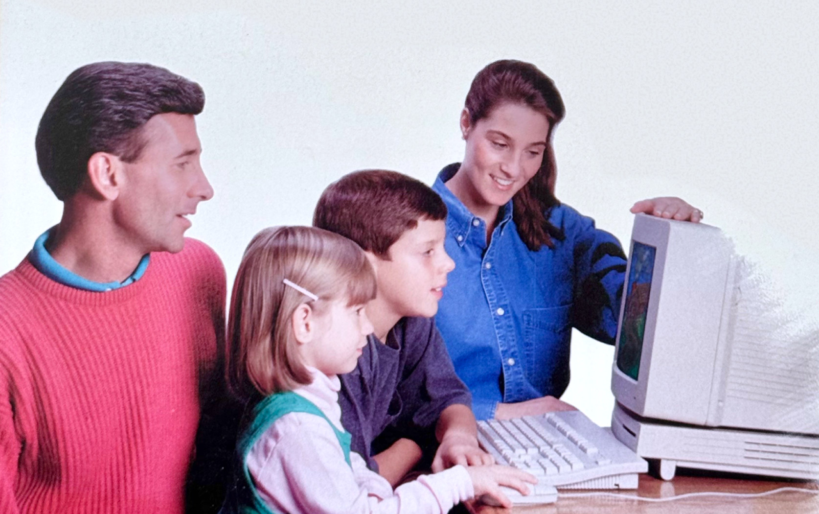 The author as a child, in an advertisement